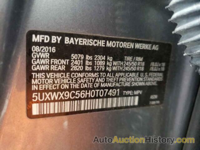 BMW X3 XDRIVE28I, 5UXWX9C56H0T07491