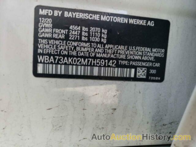 BMW 2 SERIES, WBA73AK02M7H59142