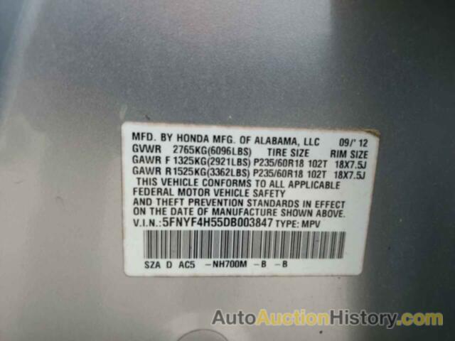 HONDA PILOT EXL, 5FNYF4H55DB003847