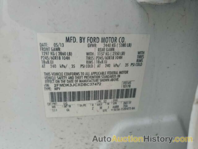 FORD EDGE SEL, 2FMDK3JCXDBC37472