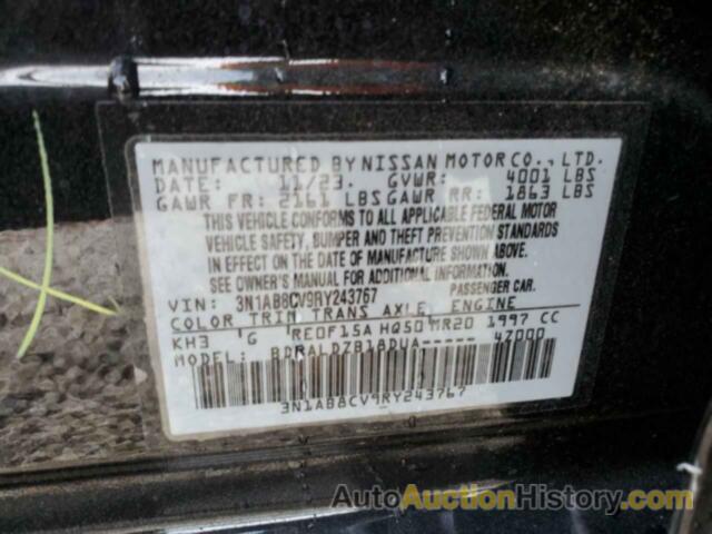 NISSAN SENTRA SV, 3N1AB8CV9RY243767