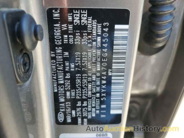 KIA SORENTO SX, 5XYKW4A70EG445043