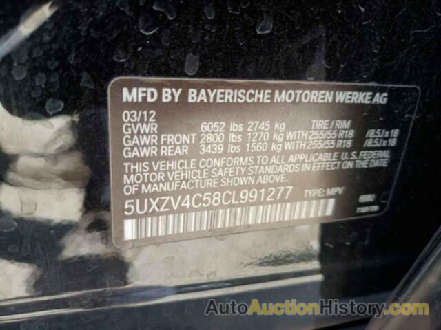 BMW X5 XDRIVE35I, 5UXZV4C58CL991277