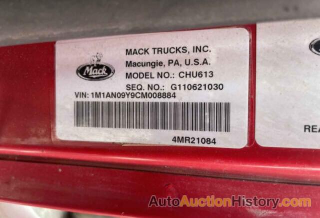 MACK ALL MODELS CHU600, 1M1AN09Y9CM008884