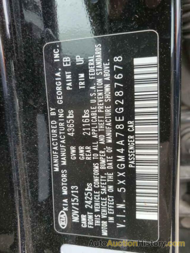 KIA OPTIMA LX, 5XXGM4A78EG287678