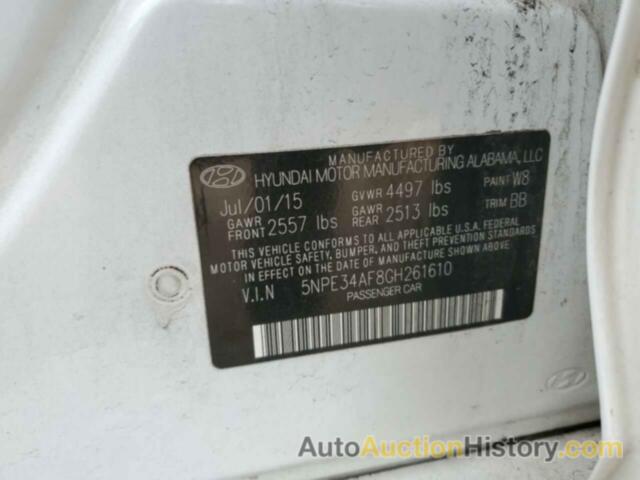 HYUNDAI SONATA SPORT, 5NPE34AF8GH261610