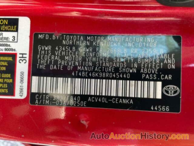 TOYOTA CAMRY CE, 4T4BE46K98R045440