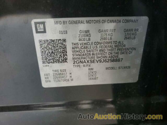 CHEVROLET EQUINOX LT, 2GNAXSEV9J6258887