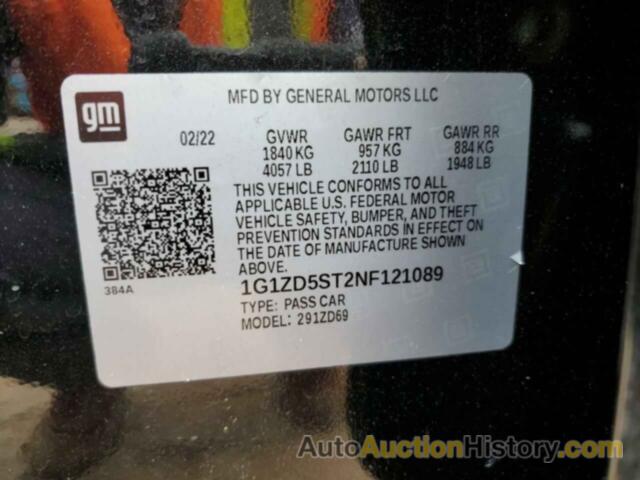 CHEVROLET MALIBU LT, 1G1ZD5ST2NF121089