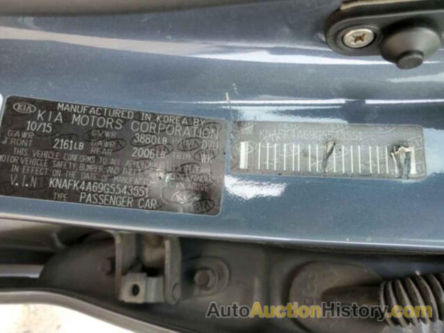 KIA FORTE LX, KNAFK4A69G5543551