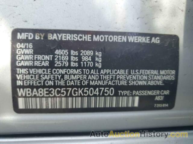 BMW 3 SERIES XI SULEV, WBA8E3C57GK504750