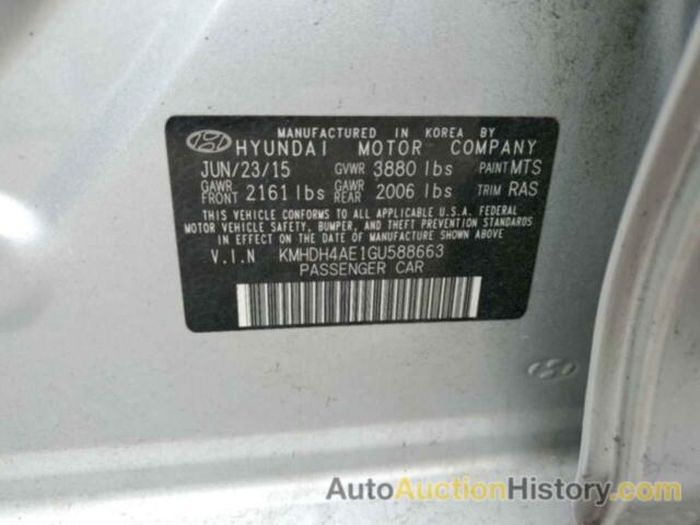 HYUNDAI ELANTRA SE, KMHDH4AE1GU588663