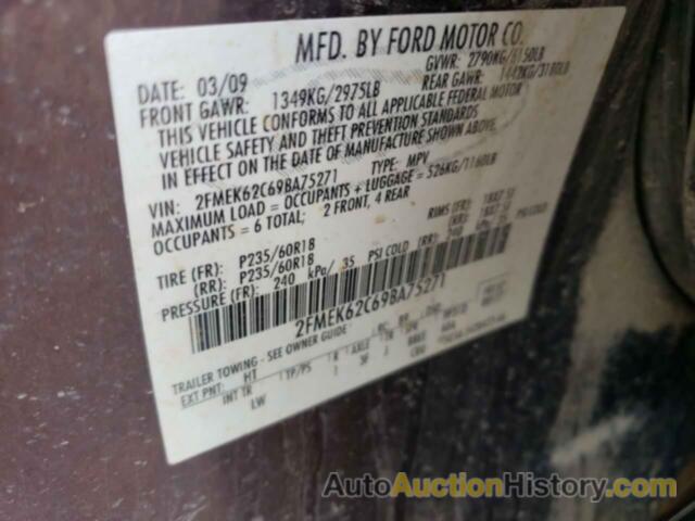 FORD FLEX SEL, 2FMEK62C69BA75271