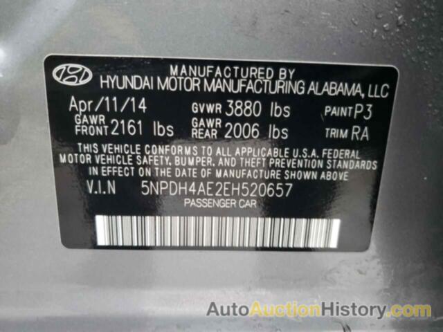 HYUNDAI ELANTRA SE, 5NPDH4AE2EH520657