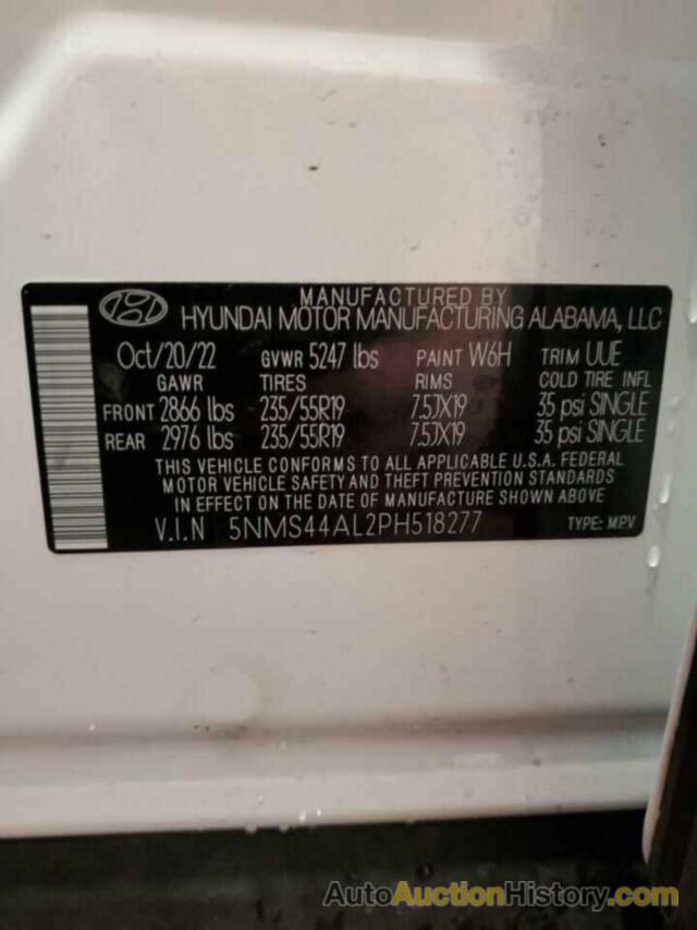 HYUNDAI SANTA FE LIMITED, 5NMS44AL2PH518277