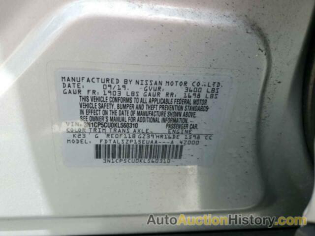 NISSAN KICKS S, 3N1CP5CU0KL560310