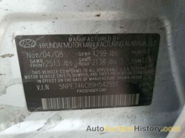 HYUNDAI SONATA GLS, 5NPET46C89H542551