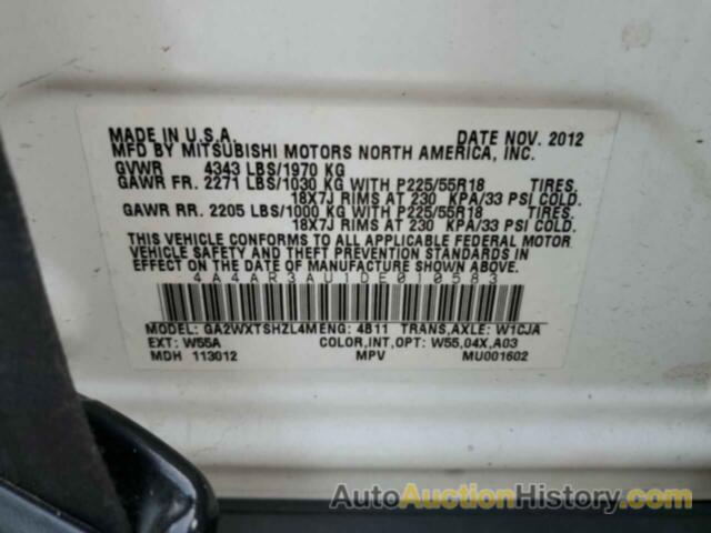 MITSUBISHI OUTLANDER ES, 4A4AR3AU1DE010583