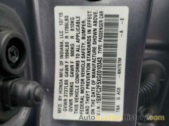 HONDA CIVIC LX, 19XFC2F5XGE010343