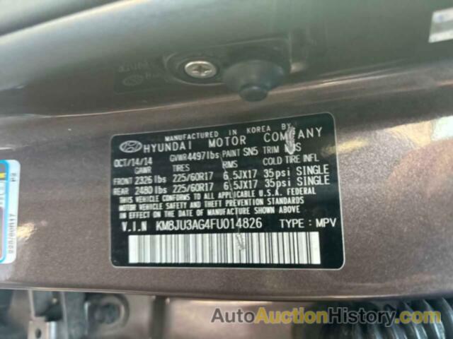 HYUNDAI TUCSON LIMITED, KM8JU3AG4FU014826