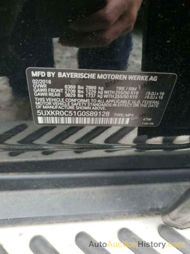 BMW X5 XDRIVE35I, 5UXKR0C51G0S89128