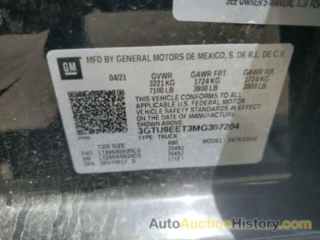 GMC SIERRA K1500 AT4, 3GTU9EET3MG307204