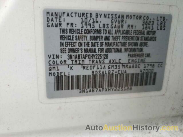 NISSAN SENTRA S, 3N1AB7APXHY225128