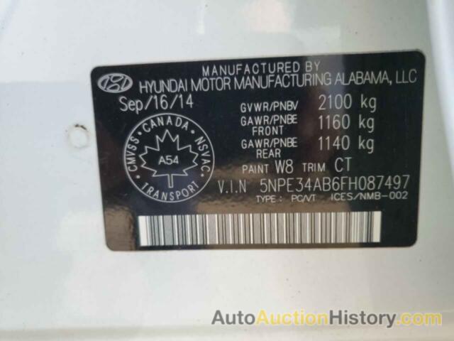 HYUNDAI SONATA SPORT, 5NPE34AB6FH087497