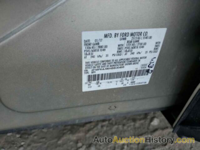 FORD EDGE SEL, 2FMPK4J96HBB30495