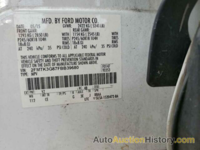 FORD EDGE SE, 2FMTK3G87FBB39680