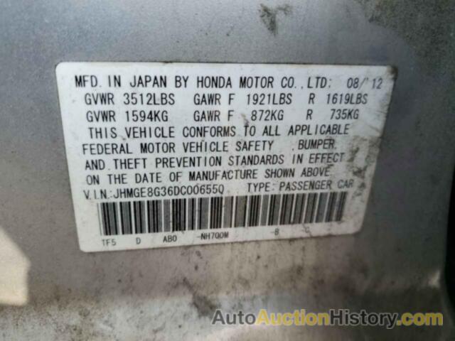 HONDA FIT, JHMGE8G36DC006550