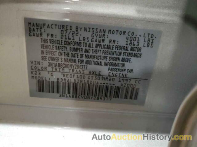 NISSAN SENTRA SV, 3N1AB8CV0NY284377