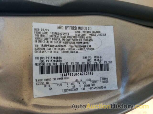 FORD ALL Models SE, 1FAFP53U65A242476