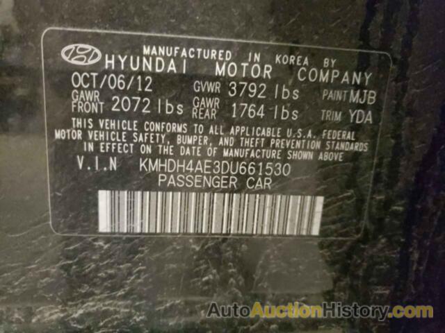 HYUNDAI ELANTRA GLS, KMHDH4AE3DU661530