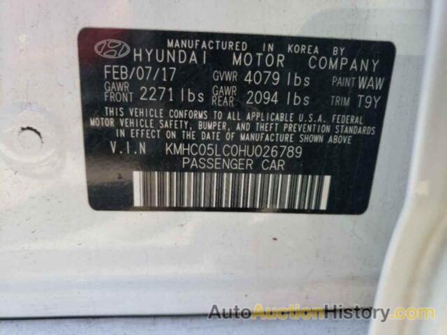 HYUNDAI IONIQ LIMITED, KMHC05LC0HU026789