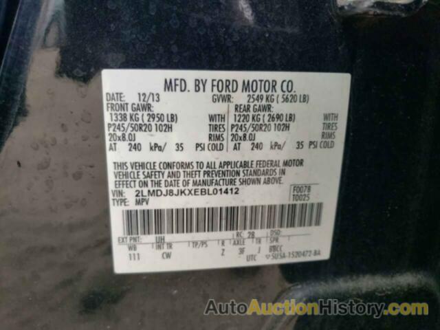 LINCOLN MKX, 2LMDJ8JKXEBL01412