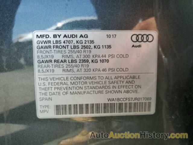 AUDI Q3 PREMIUM, WA1BCCFS7JR017069