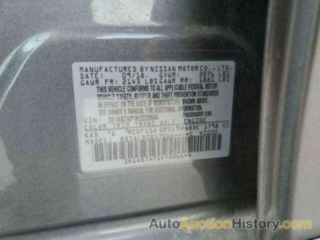 NISSAN SENTRA S, 3N1AB7AP1KY226644