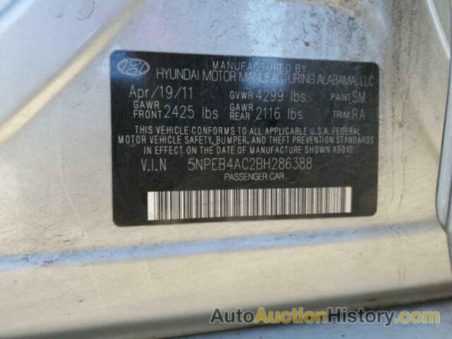 HYUNDAI SONATA GLS, 5NPEB4AC2BH286388