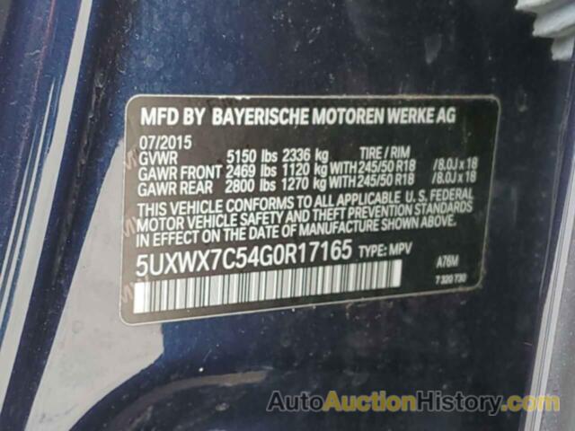 BMW X3 XDRIVE35I, 5UXWX7C54G0R17165