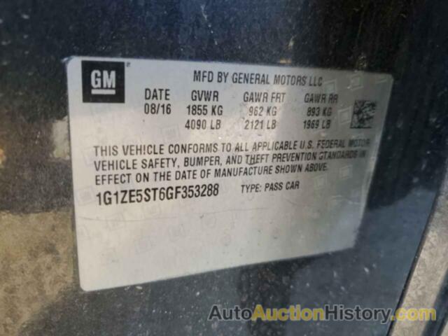 CHEVROLET MALIBU LT, 1G1ZE5ST6GF353288