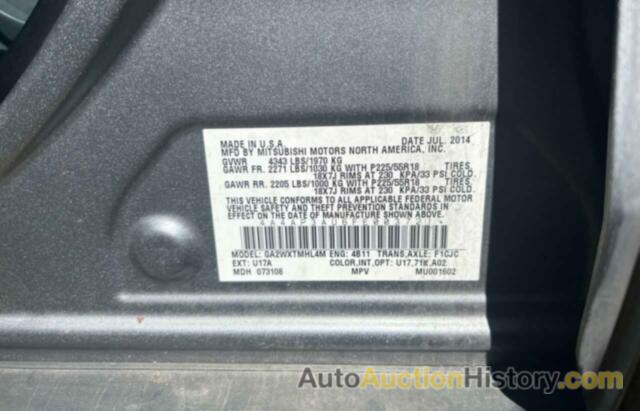 MITSUBISHI OUTLANDER ES, 4A4AP3AU6FE003721