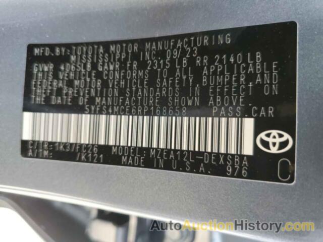 TOYOTA COROLLA SE, 5YFS4MCE6RP168658