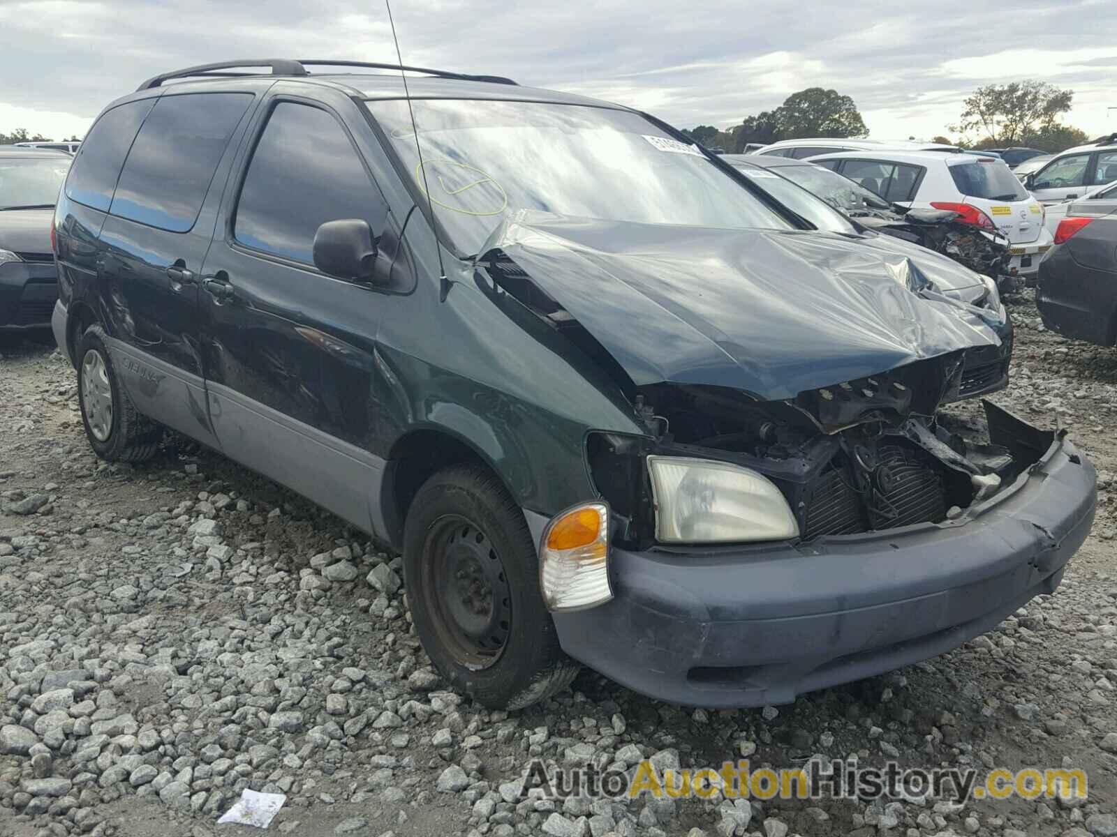 2002 TOYOTA SIENNA LE, 4T3ZF13C92U443585