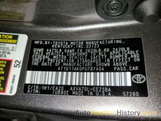 TOYOTA CAMRY SE NIGHT SHADE, 4T1G11AK0PU787404