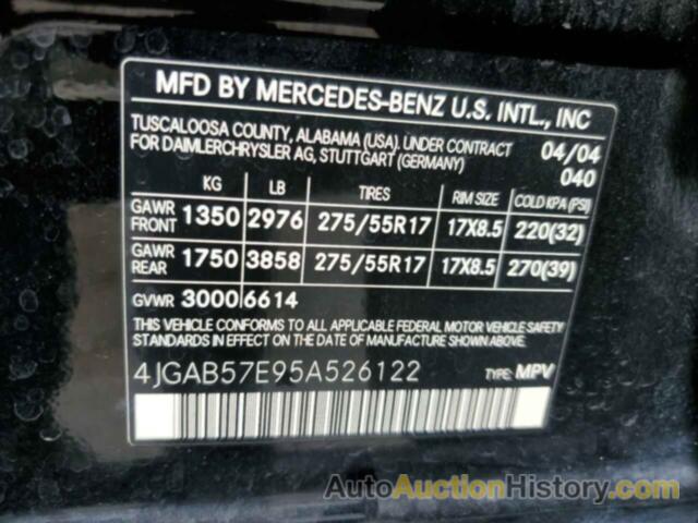 MERCURY ML350 350, 4JGAB57E95A526122