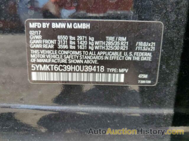 BMW X5 M, 5YMKT6C39H0U39418
