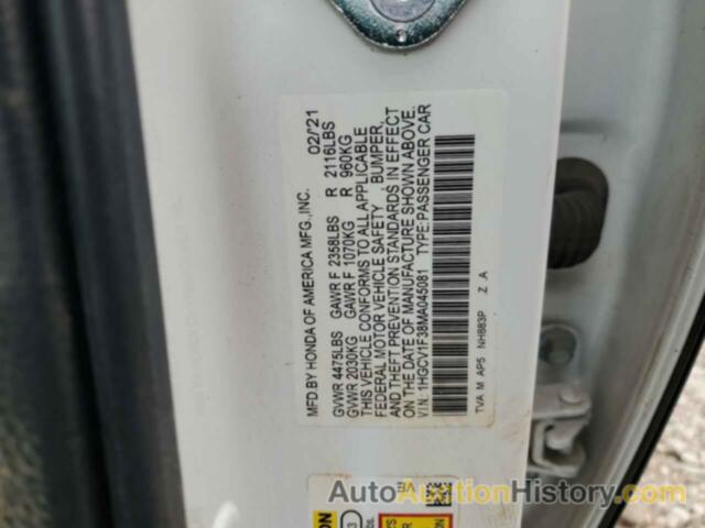 HONDA ACCORD SPORT, 1HGCV1F38MA045081