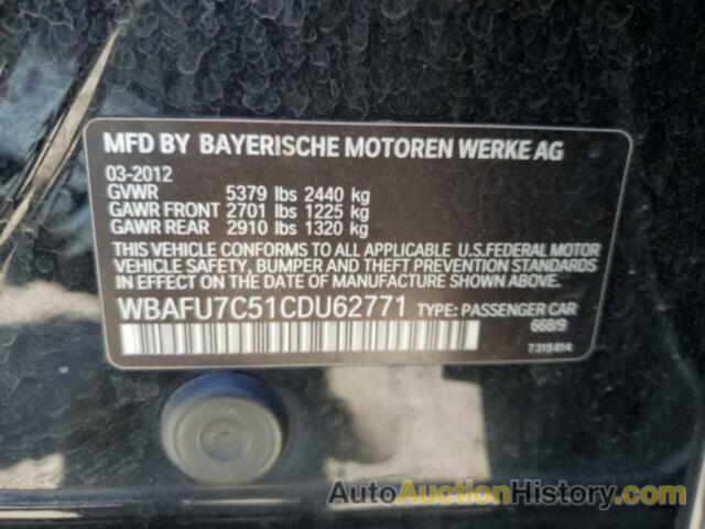 BMW 5 SERIES XI, WBAFU7C51CDU62771