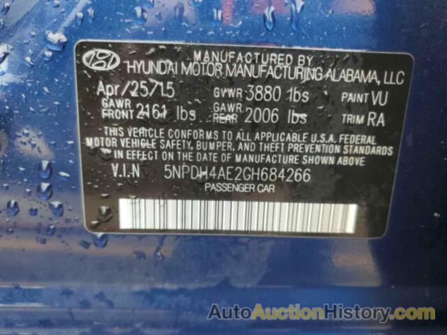 HYUNDAI ELANTRA SE, 5NPDH4AE2GH684266